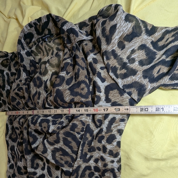 Leopard Print Sheer Blouse - Picture 8 of 12